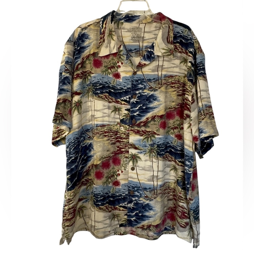 Multicolor Hawaiian Print tropical Casual Button Down Shirt